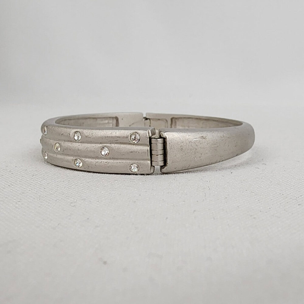 Butler Matt Silver Rhinestone Hinge Bracelet - Picture 5 of 8
